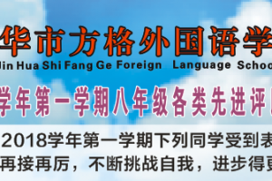 方格-2018學(xué)年第一學(xué)期八年級各類先進評比表彰