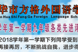 方格-2018學(xué)年第一學(xué)期九年級各類先進評比表彰